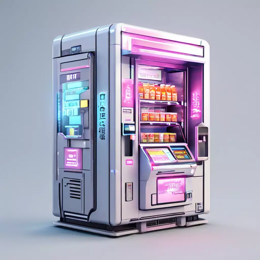 Futuristic Vending Machine 3D Model Low-poly 3D model purchase