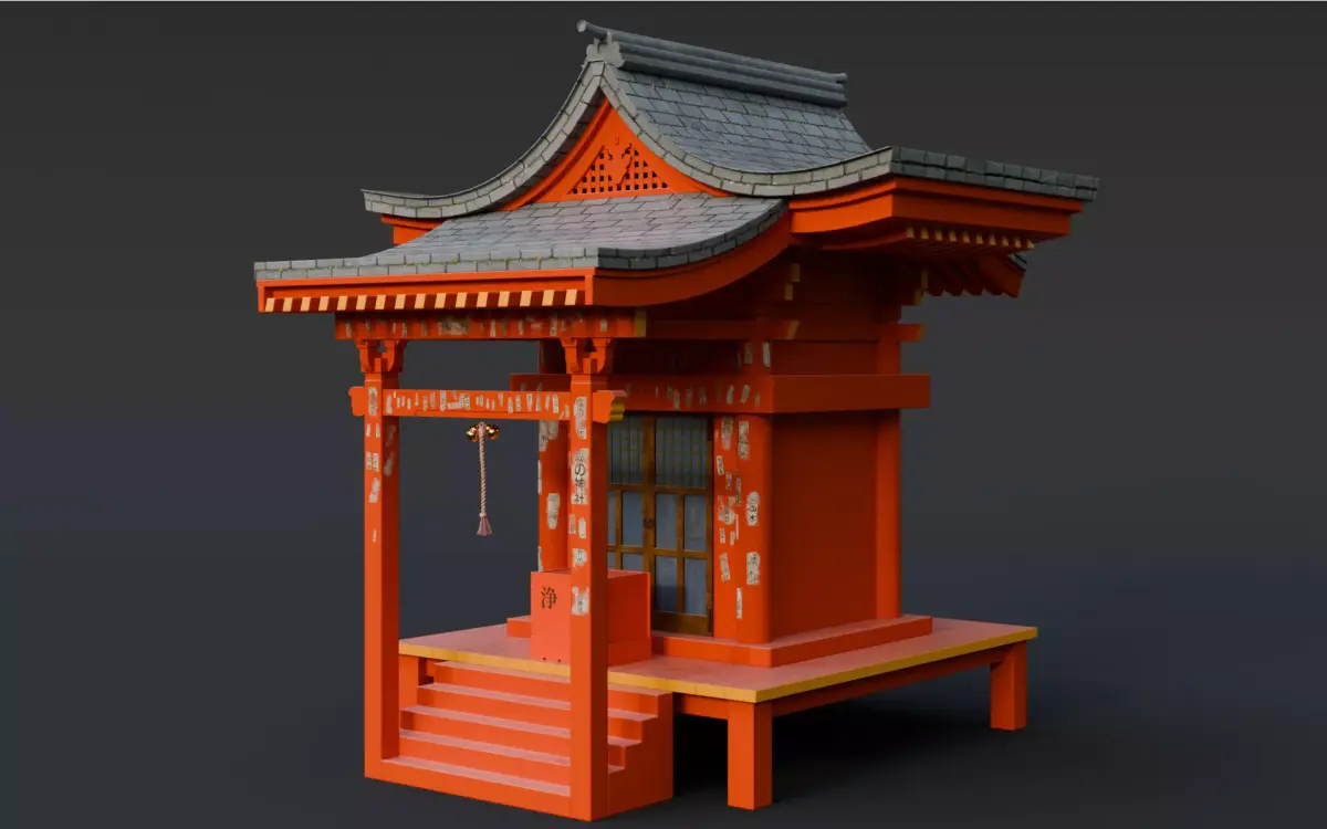 Japanese Shrine 3d Model 3D model