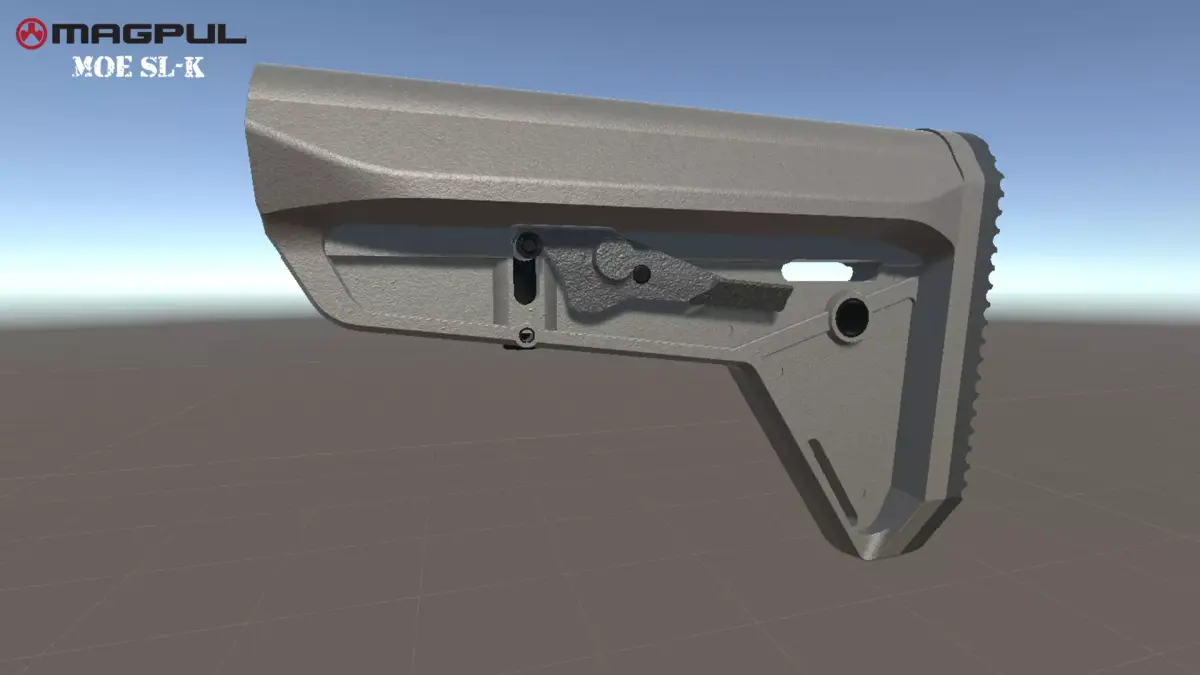 Magpul SL-K Low-poly 3D model