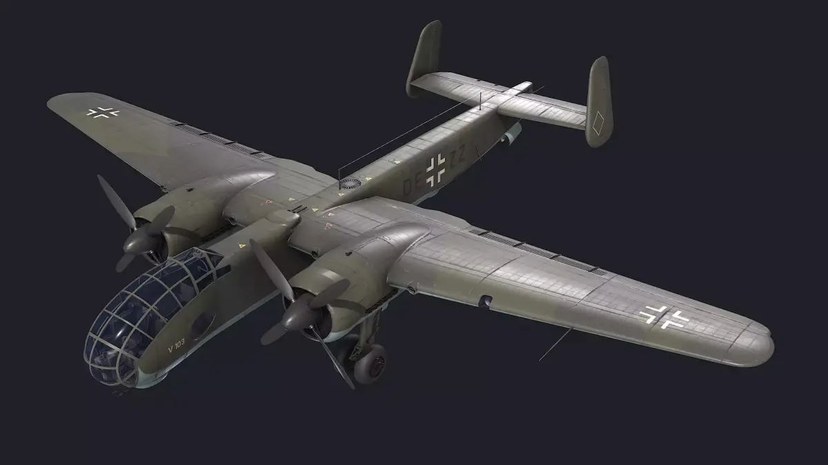 Ju-288 V103 Low-poly 3D model
