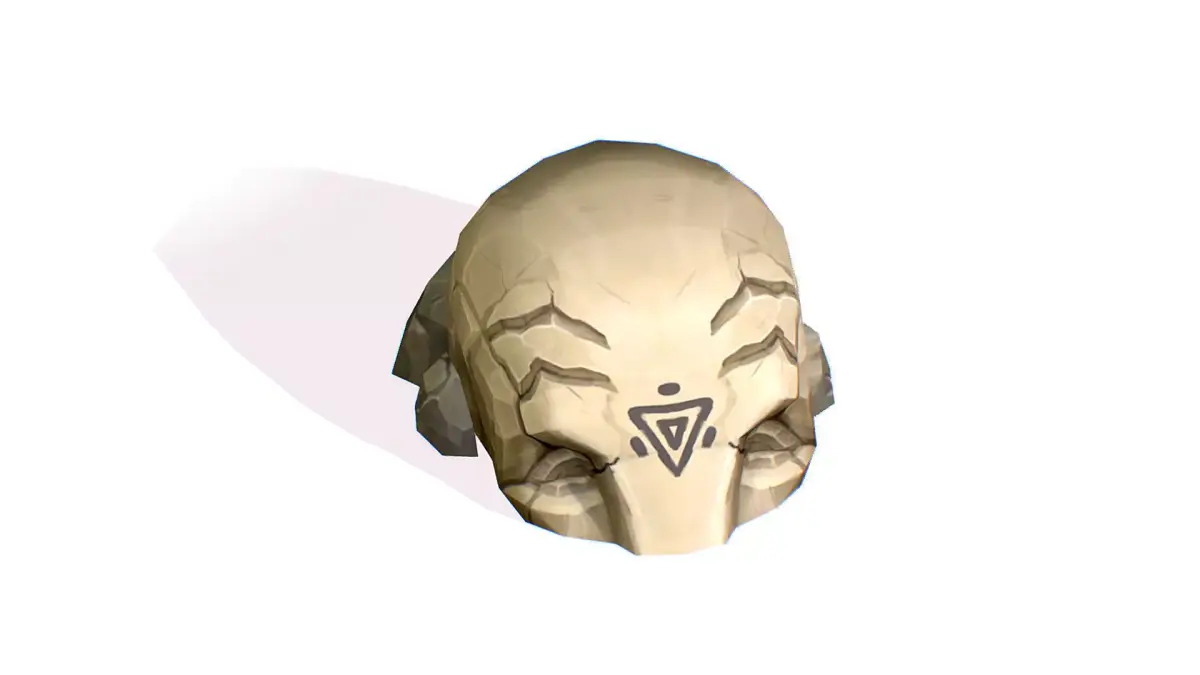 Handpaint Cartoon Stone Memorial Totem Symbol Low-poly 3D model get