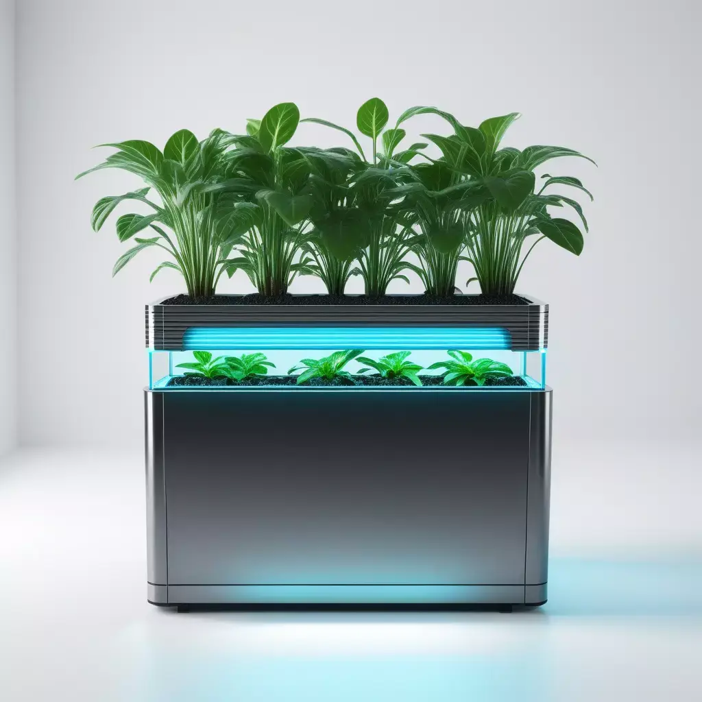 Futuristic Smart LED Plant Planter 3D model