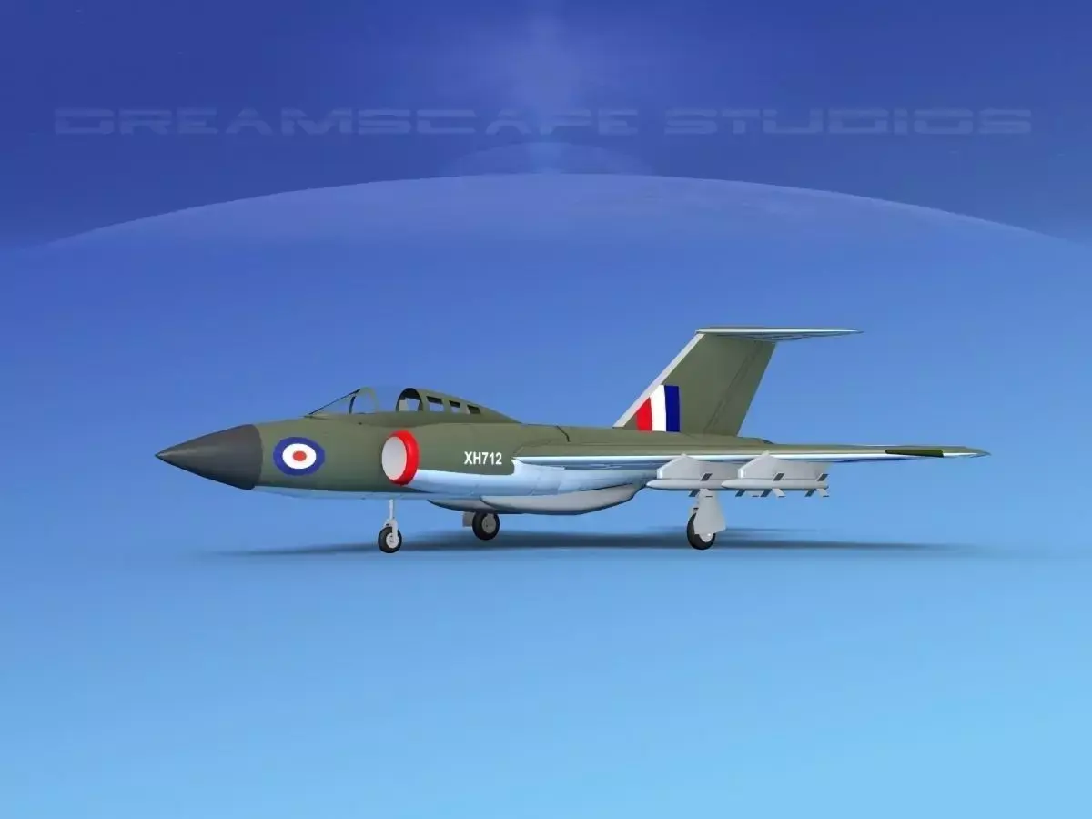 Gloster F-9 Javelin V05 3D model