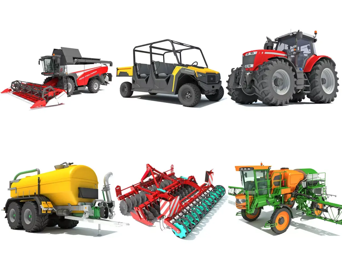 Farm Equipment Collection 3D Model Pack