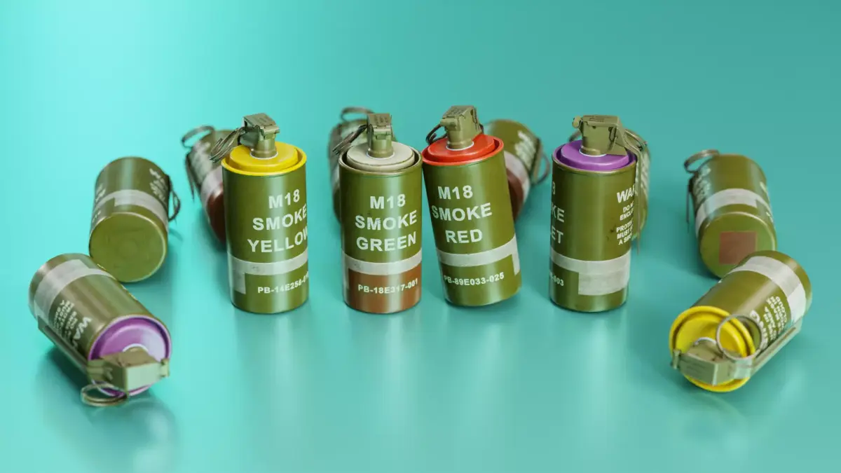 The M18  Smoke Grenade  Low-poly 3D model