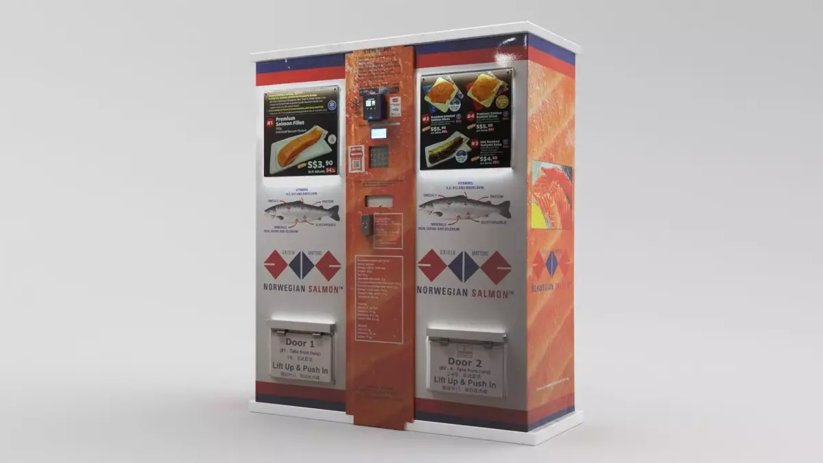 Salmon Dispenser Low-poly 3D model