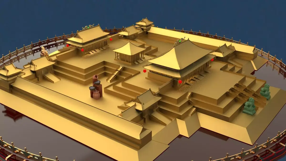 Chinese ancient Tiananmen Beijing Forbidden City  3D model