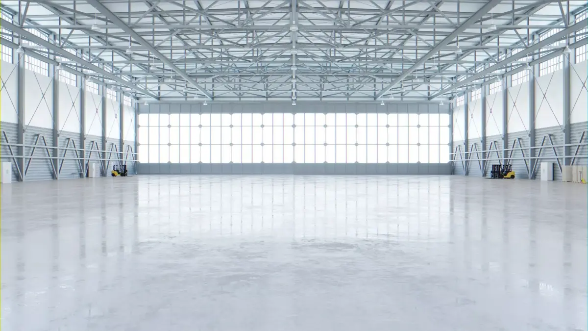 Airplane Hangar Interior 4 Low-poly 3D model