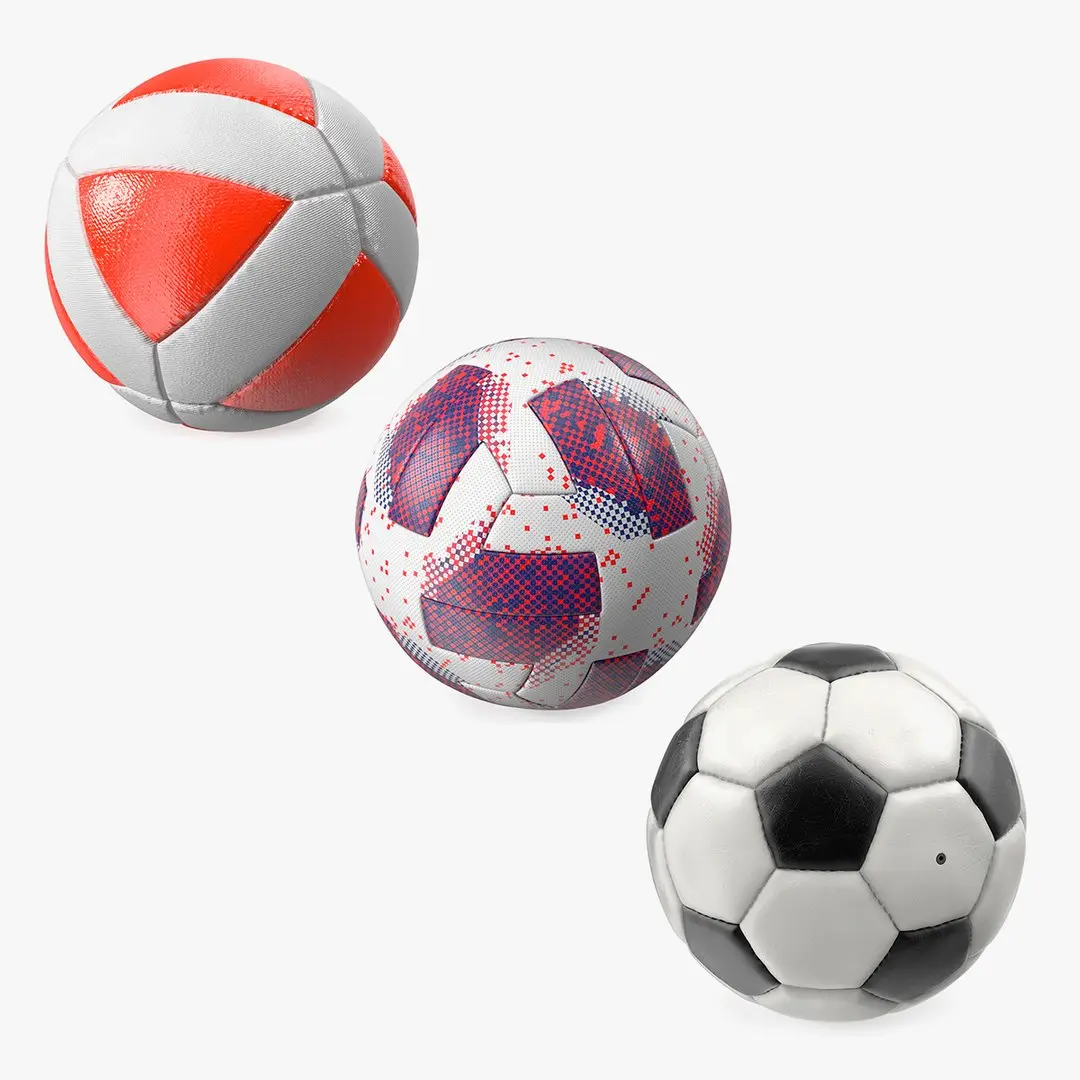 Soccer Balls Collection 3D model
