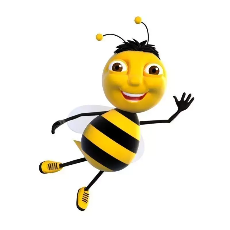 Cartoon Bee Character model Low-poly 3D model