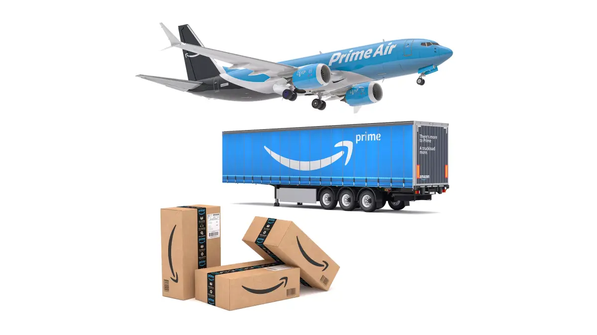 Amazon Prime Delivery Semi Trailer Boeing 737 Collection 3D model