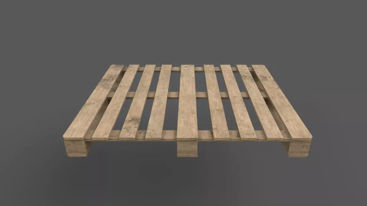 Wooden Pallet Low-poly 3D model 18