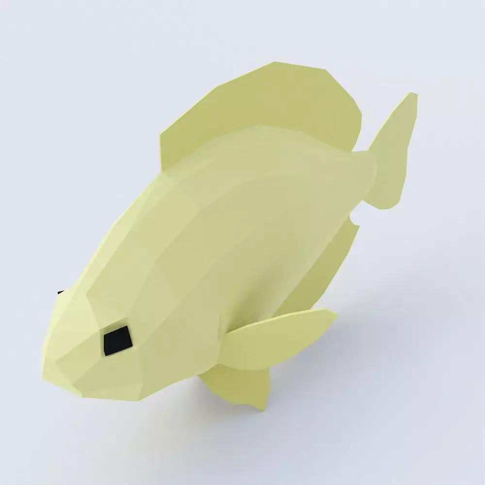 Bluegill fish low poly 3d model  Low-poly 3D model