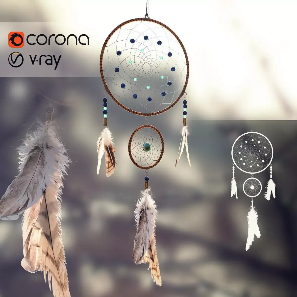 dreamcatcher corona dream catcher 3D model