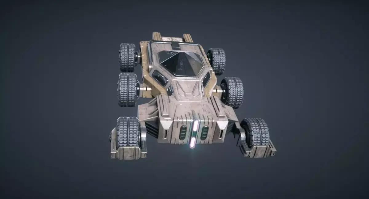 Mars KitBash - Vehicle Low-poly 3D model