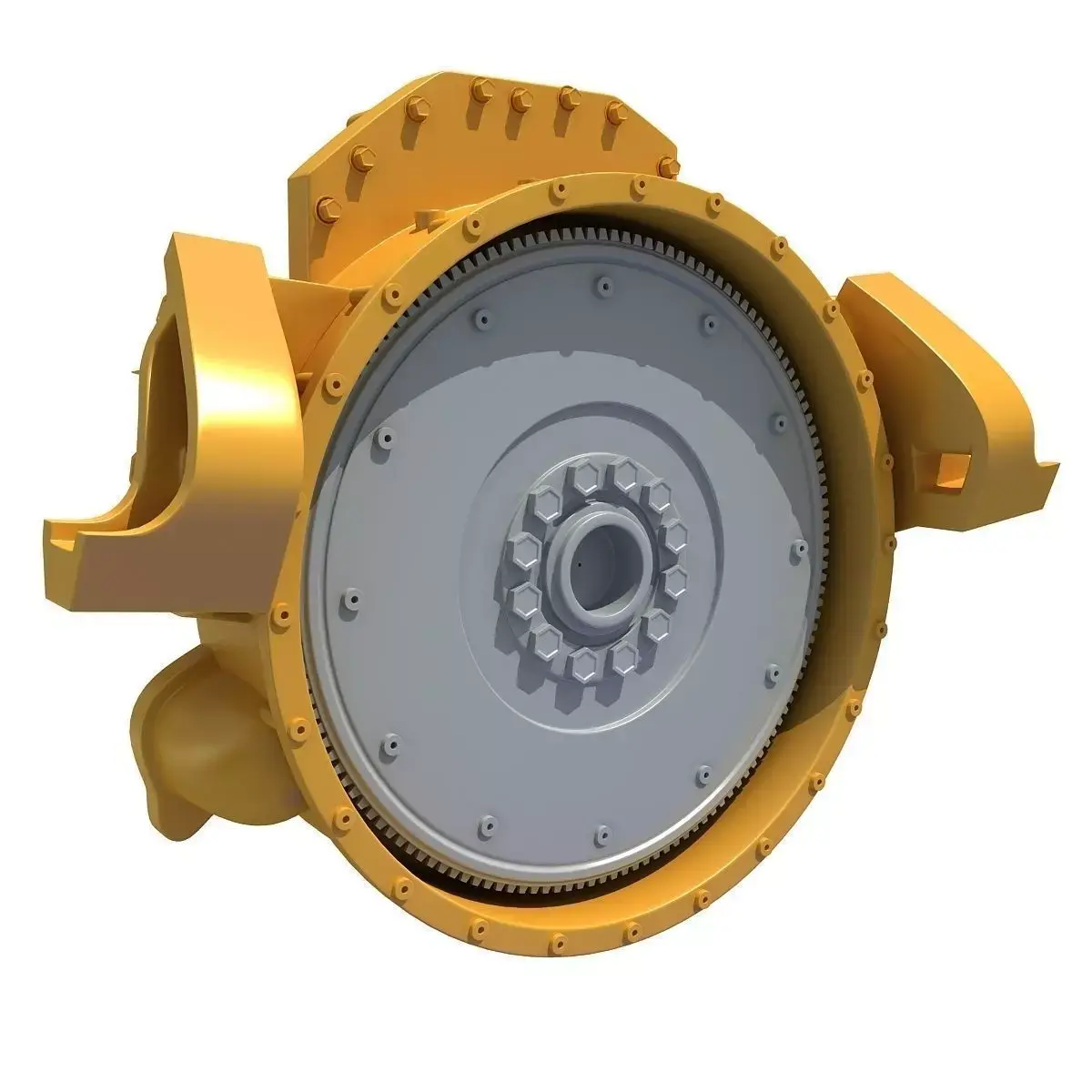 Yellow Engine Part V6 3D model