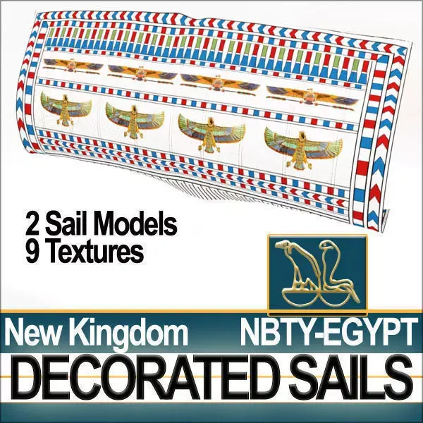 Ancient Egypt NK Decorated Sails 3D model