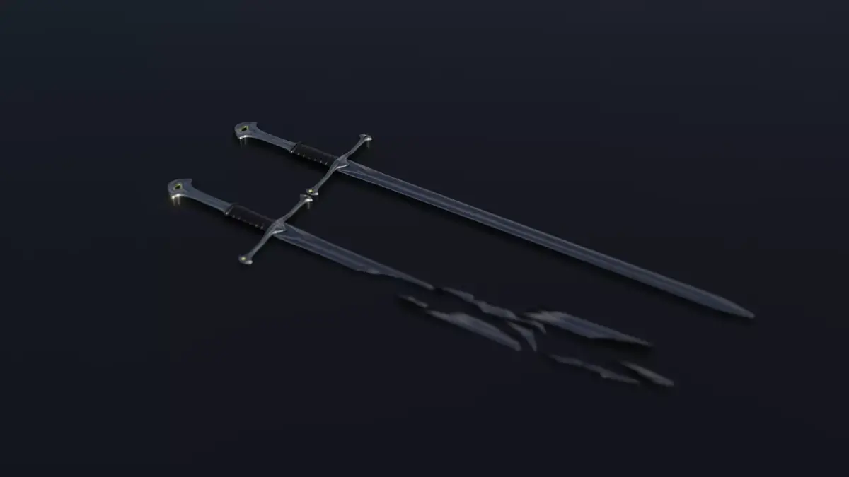 High quality Narsil sword 3D model