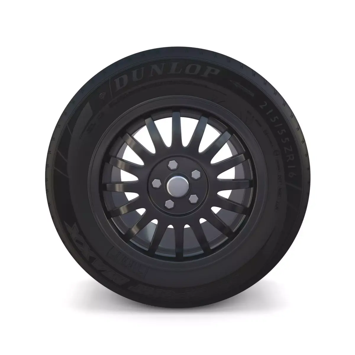 Generic Dark Alloy Wheel 3D model