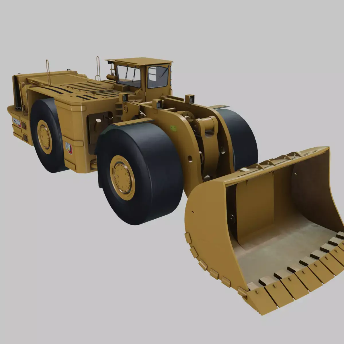 Underground Mining Loader Low-poly 3D model