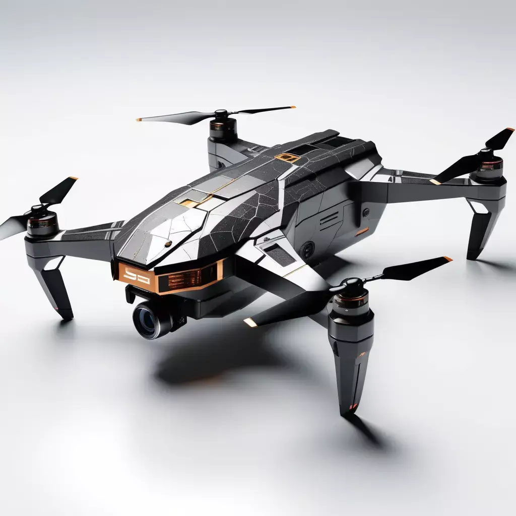 Sleek SciFi Drone 3D Model 3D model