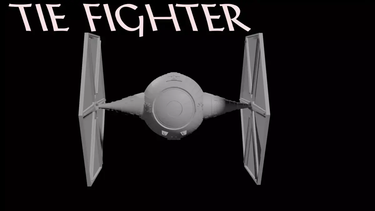 tie fighter from star wars Low-poly 3D model