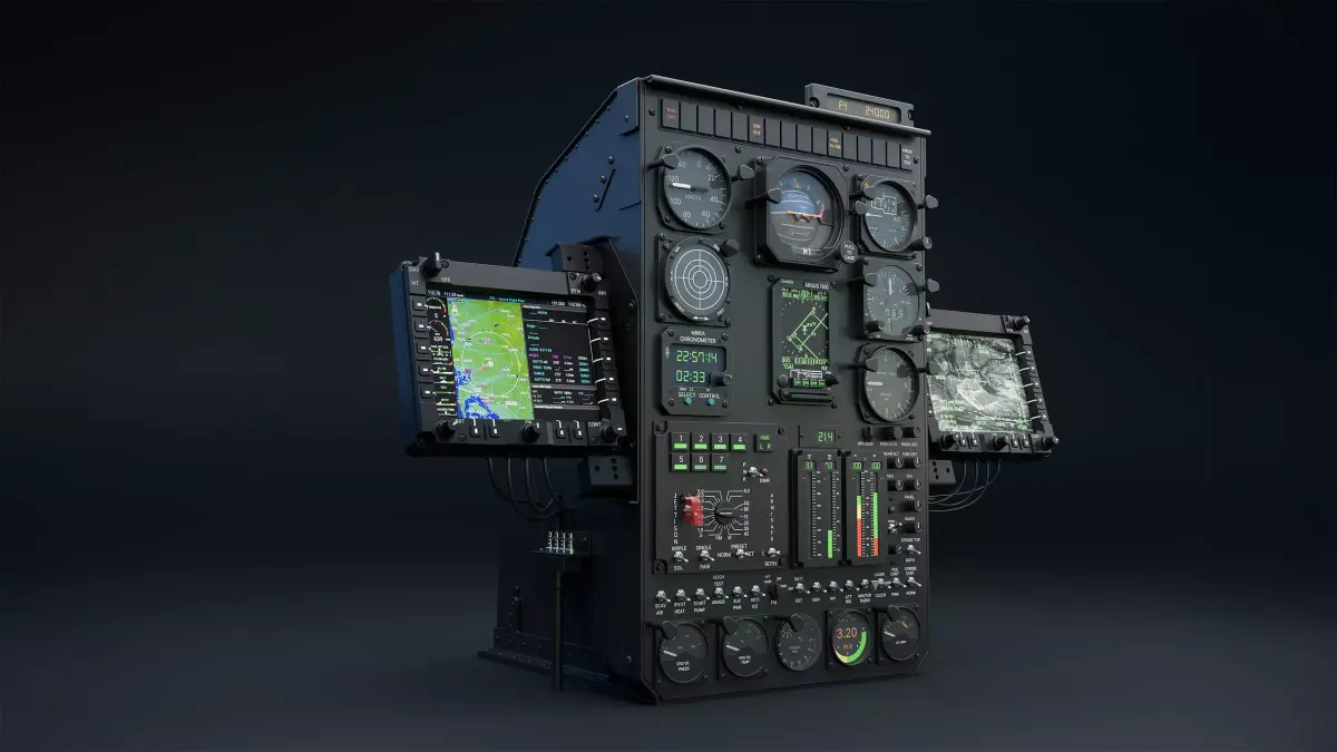 AH-6 Little Bird Front Instrument Panel 3D model
