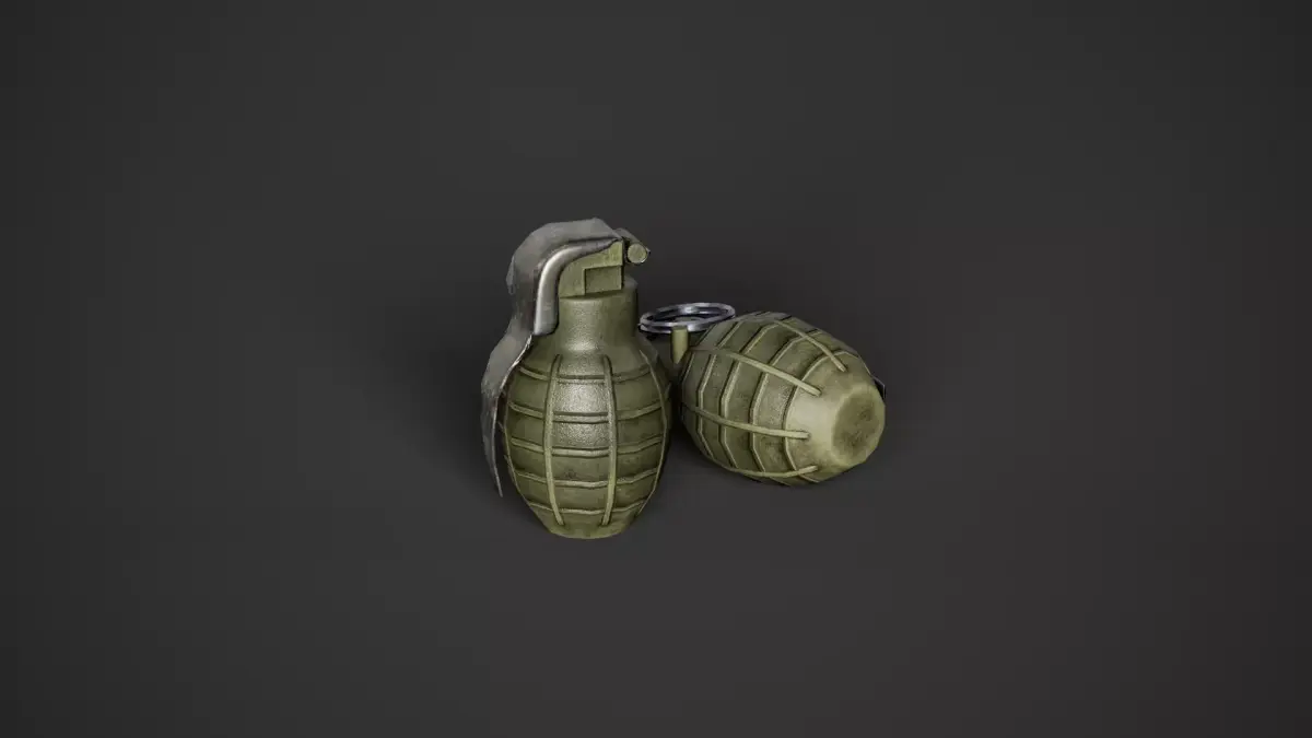 Type 86p China Hand Grenade Low-poly 3D model