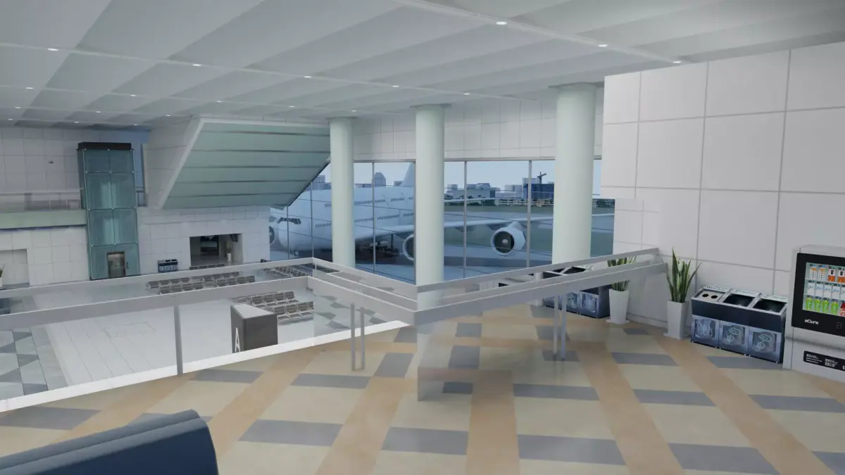Airport from inside Low-poly 3D model