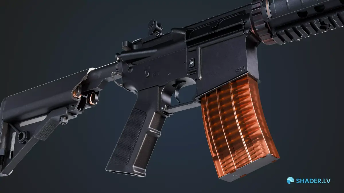 M4A4 CS2 Rifle Low-poly 3D model