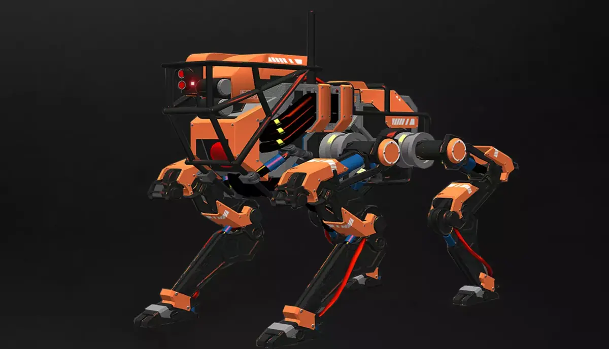 Robot Dog Low-poly 3D model get