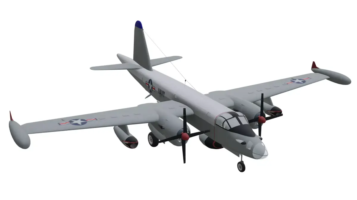 Lockheed P2V Neptune Low-poly 3D model purchase
