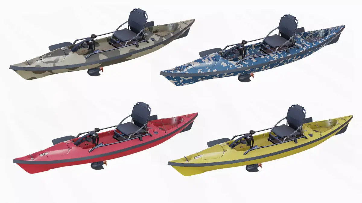 Fishing Kayak 01 Low-poly PBR Low-poly 3D model