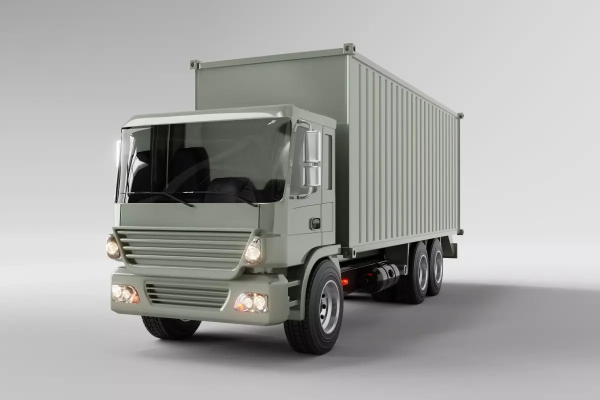 Cargo Container Truck Low-poly 3D model