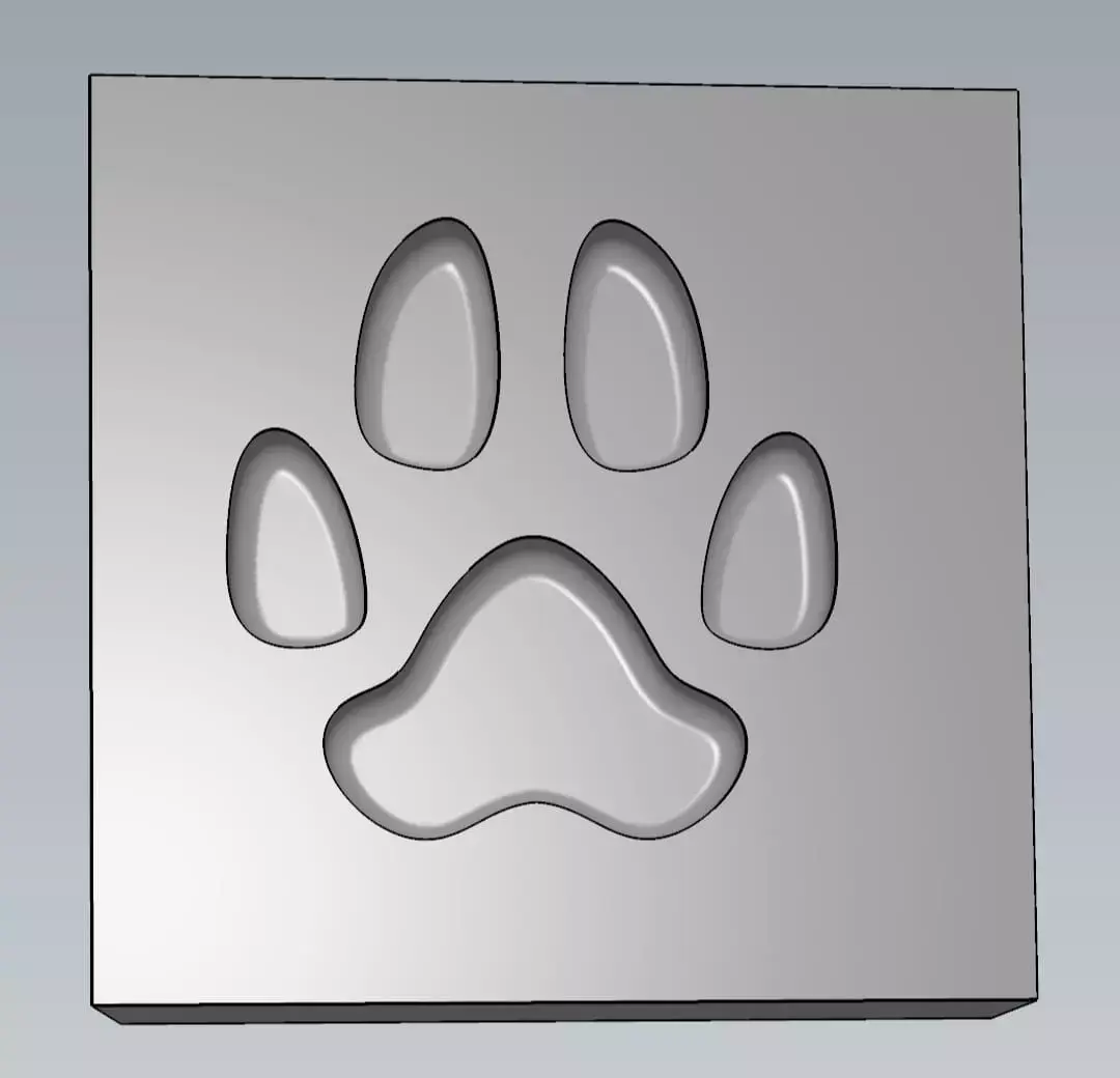 MakeIT Dog Feet Print Mold With Top Frame 3D model