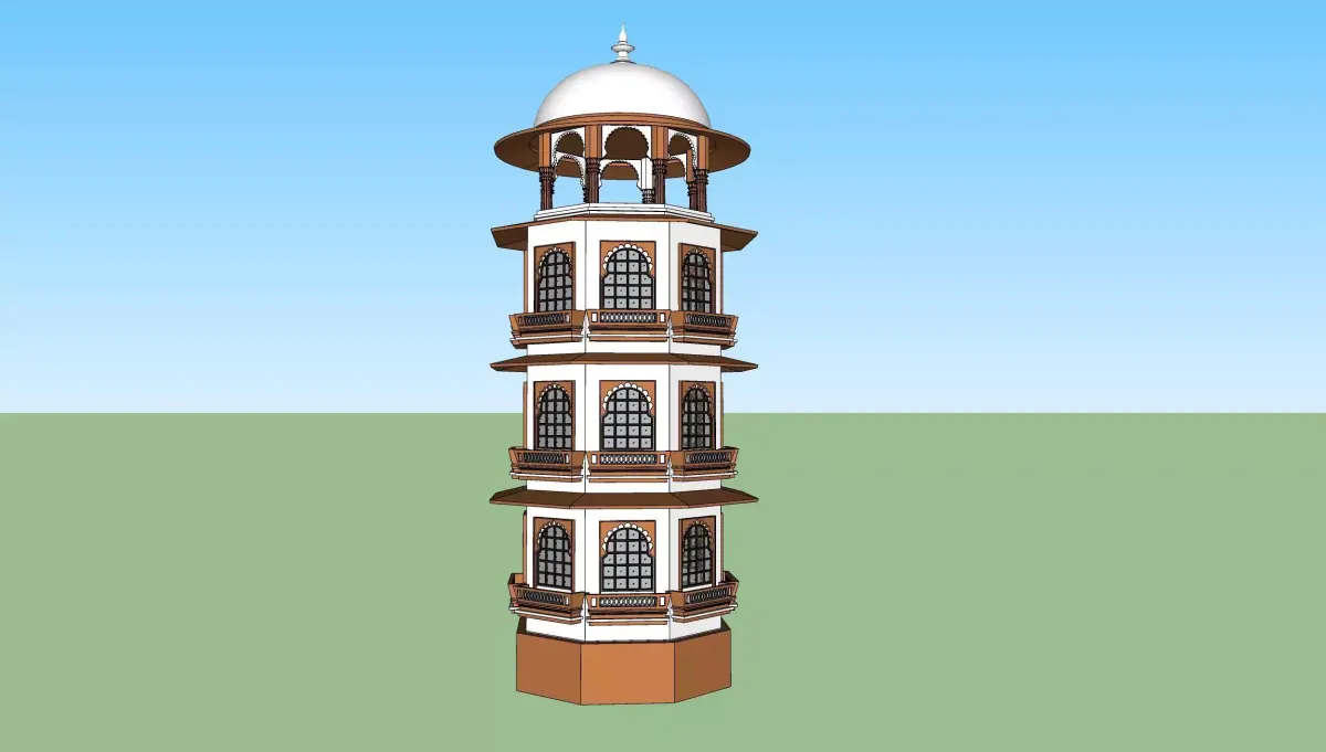 indian minar tower 3d modal 3D model