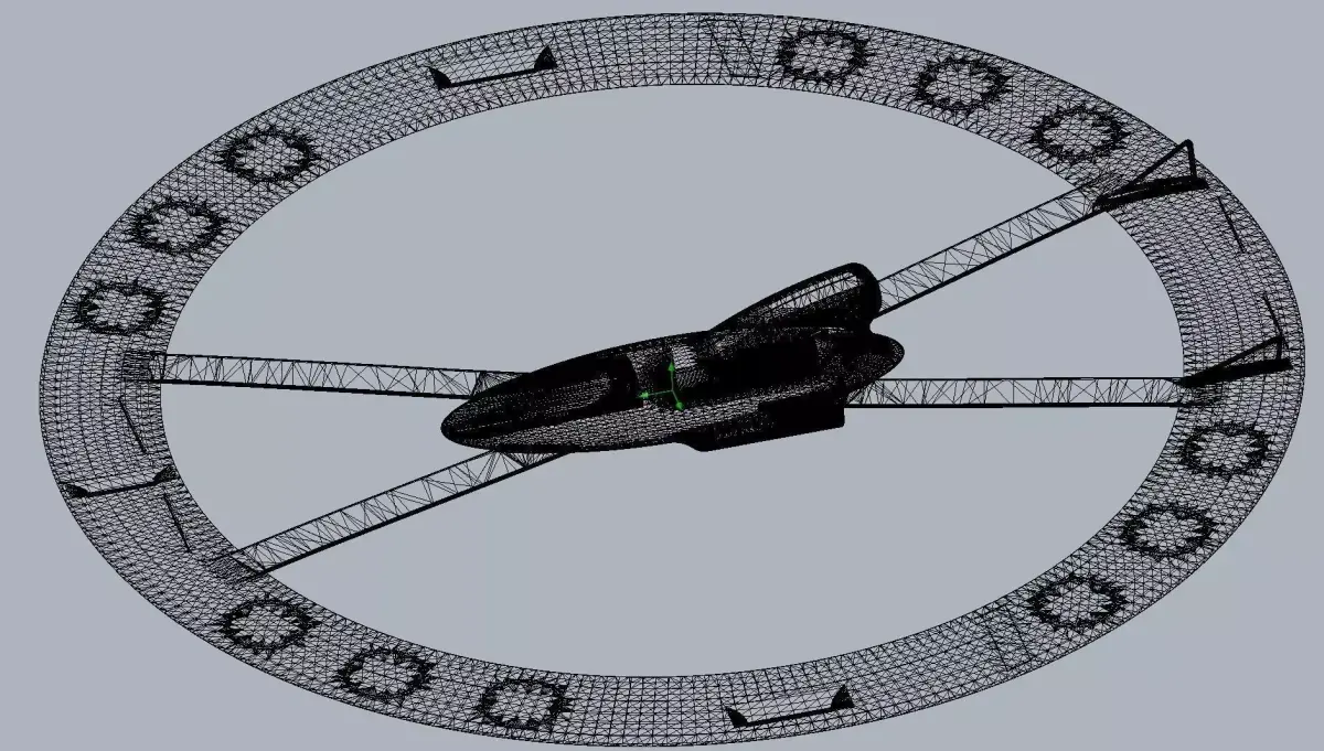 Futuristic Ring-Wing Saucer Airplane Design 3D print model