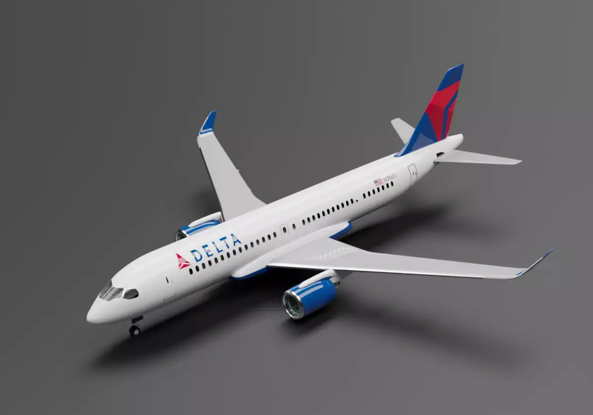 Airbus A220-300 Delta Livery 3D model