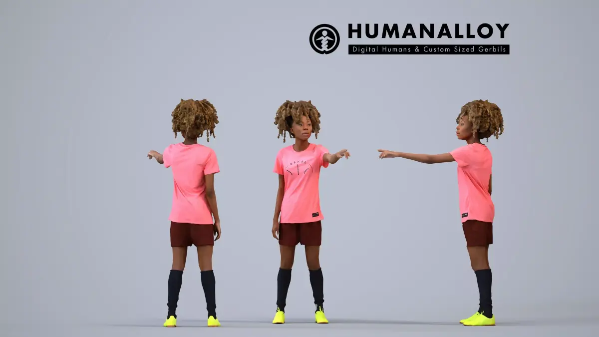 00498Harper003 - Adult Black woman exercising in fitness 3D model