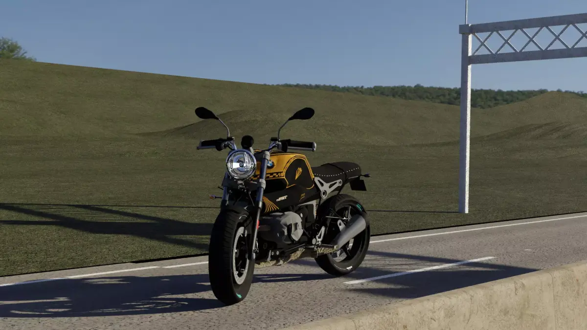 Motorrad von Bayern High Poly Model motorcycle  Free 3D model