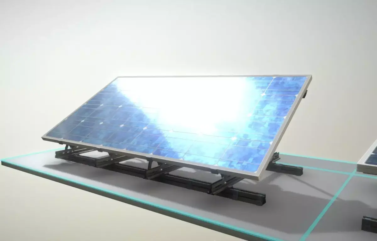 Solar Panel 4x8 - Rigged Low-poly 3D model