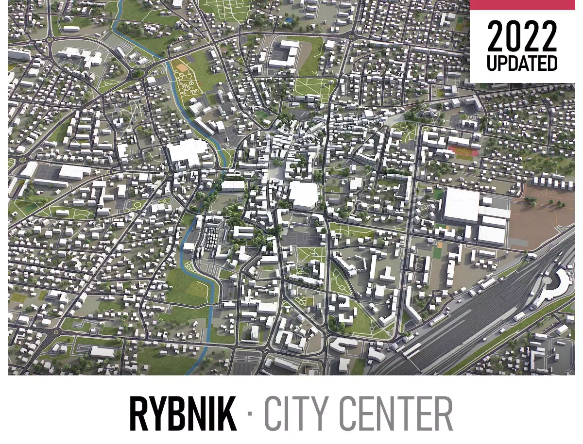 Rybnik Low-poly 3D model
