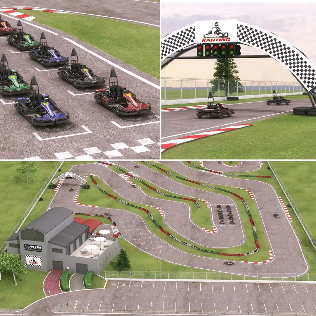 Go Karting Race Track 3D model