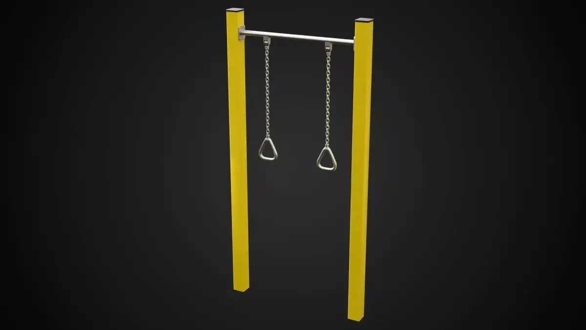 Trapeze Rings Low-poly 3D model