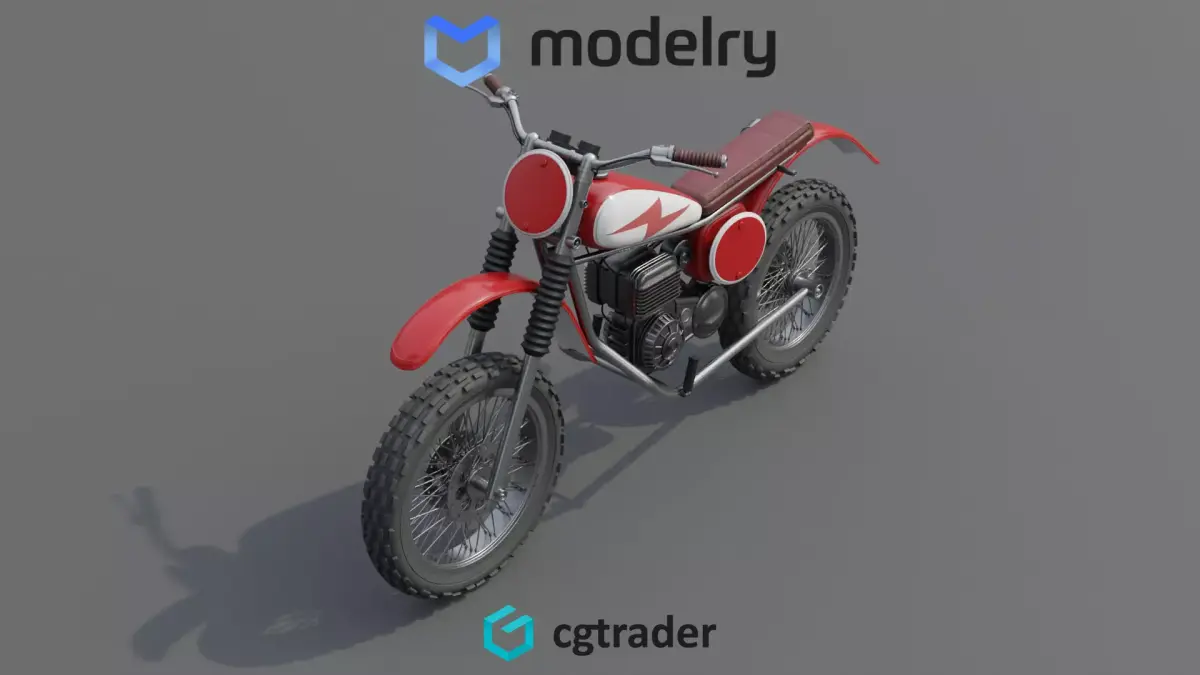 Motocross Motorcycle 3D model