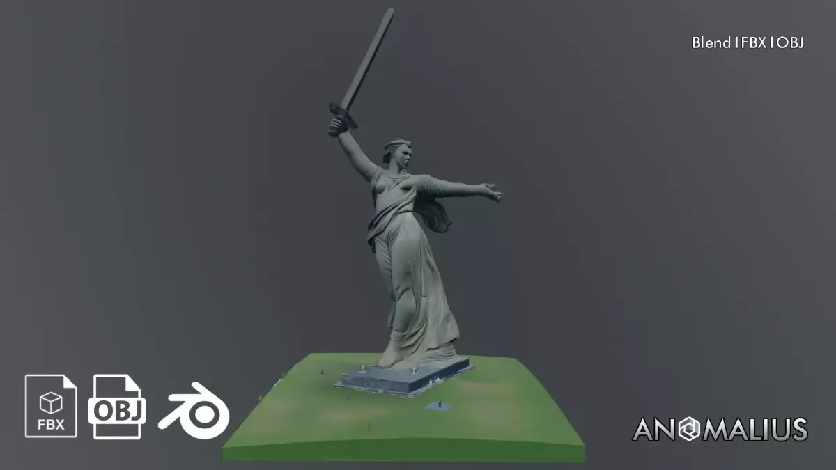 Statue of stalingrad 3D model