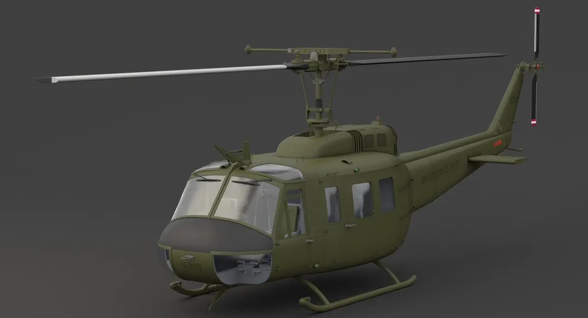 Bell UH-1D Huey 3D model