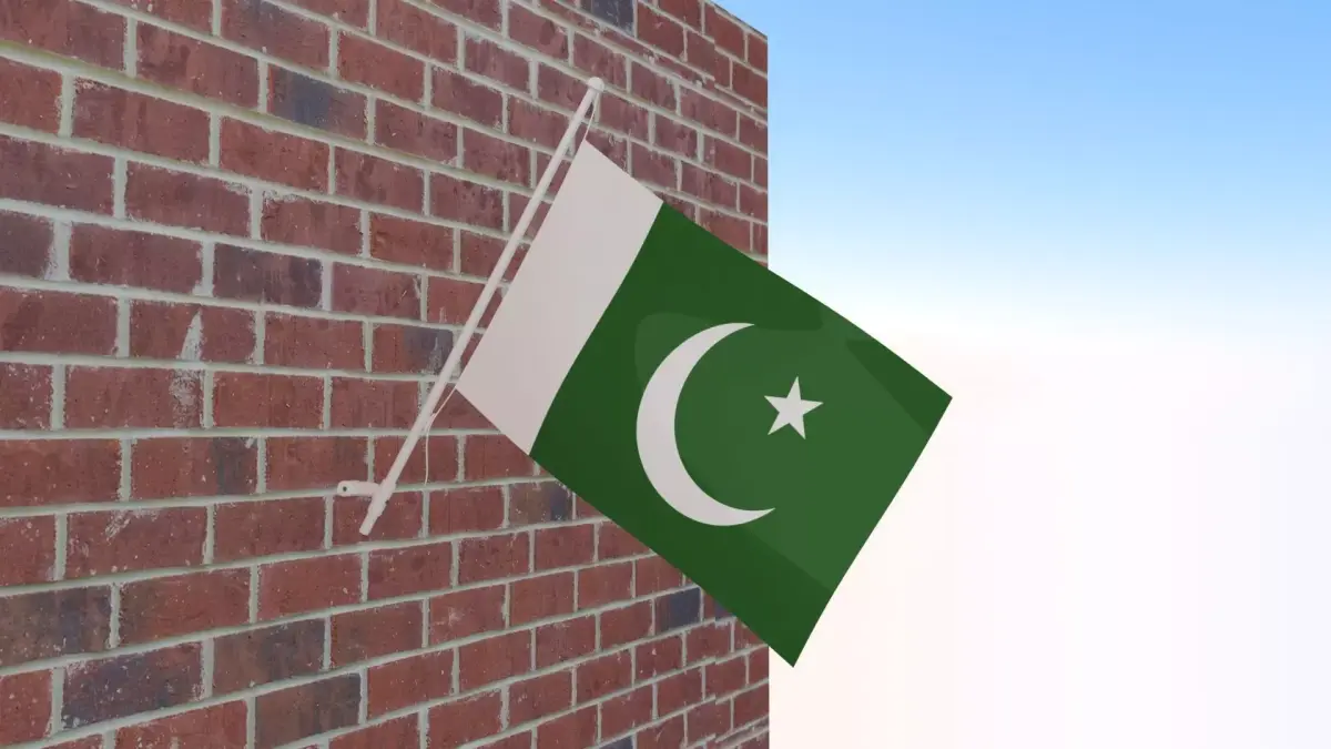 Islamic Republic of Pakistan flag 3D model