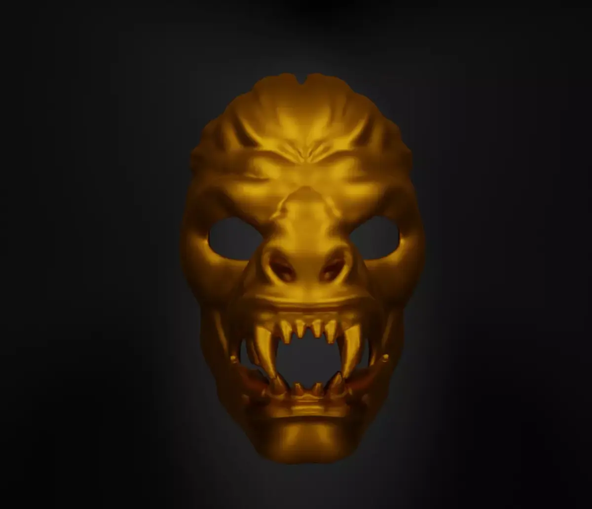 Orc Face Helmet Troll Face Mask - Warrior Orc Mask Part  3D print model