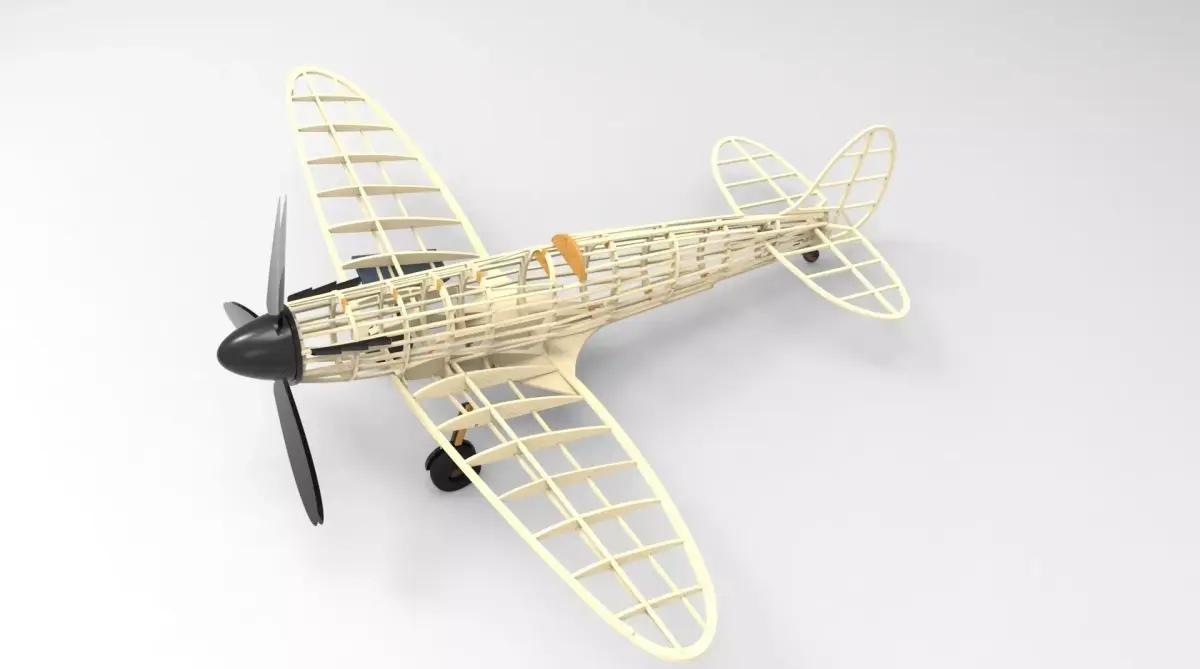 Model Spitfire fighter plane 3D model